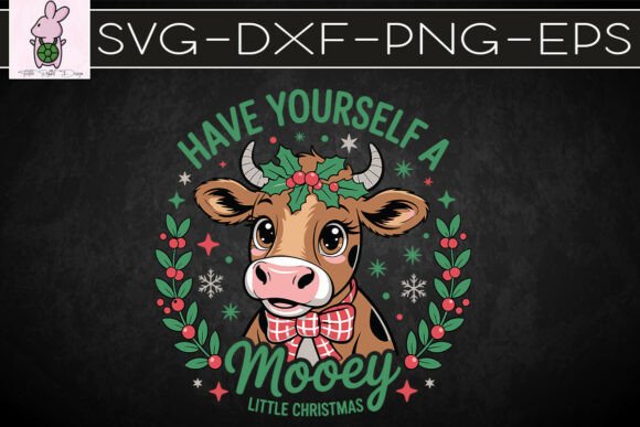 Download Mooey Christmas: Festive Cow Holiday SVG - Holiday svg Collection