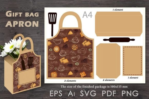 Download Gift Wrapping Apron. DIY Crafts - Gift wrapping Collection